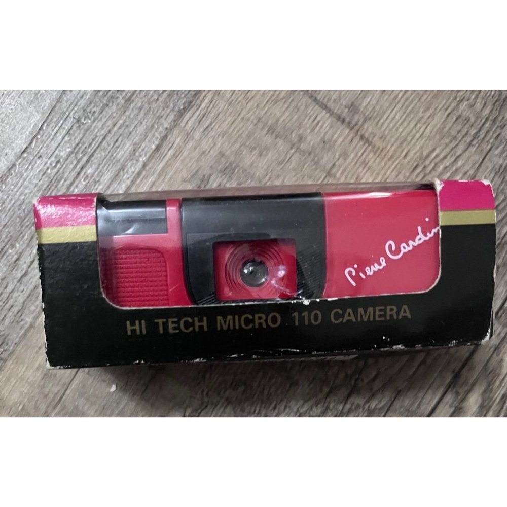 Tiny Red Hi Tech Micro 110 Film Camera Pierre Cardin NIB